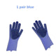 Gants de lavage de vaisselle en silicone en caoutchouc magique